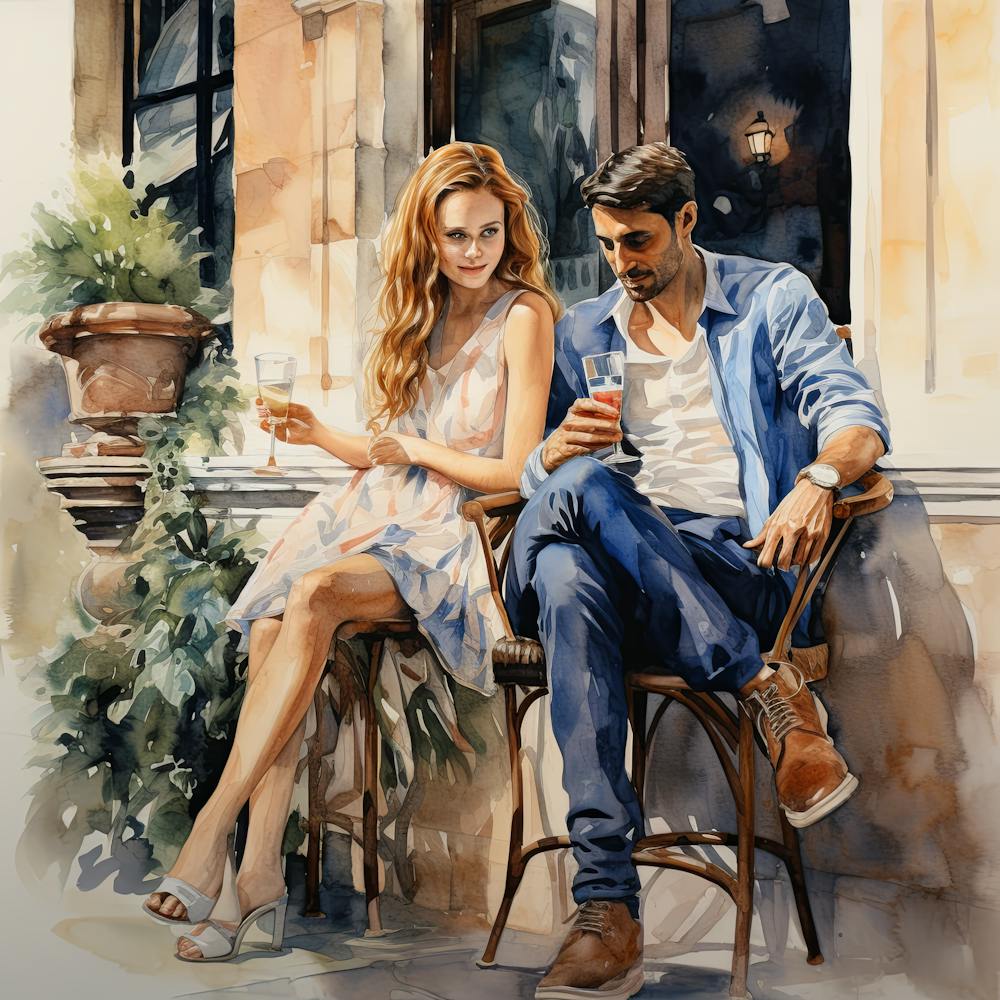 Savoring Serenity: Summer Sips and Love in the European Sun