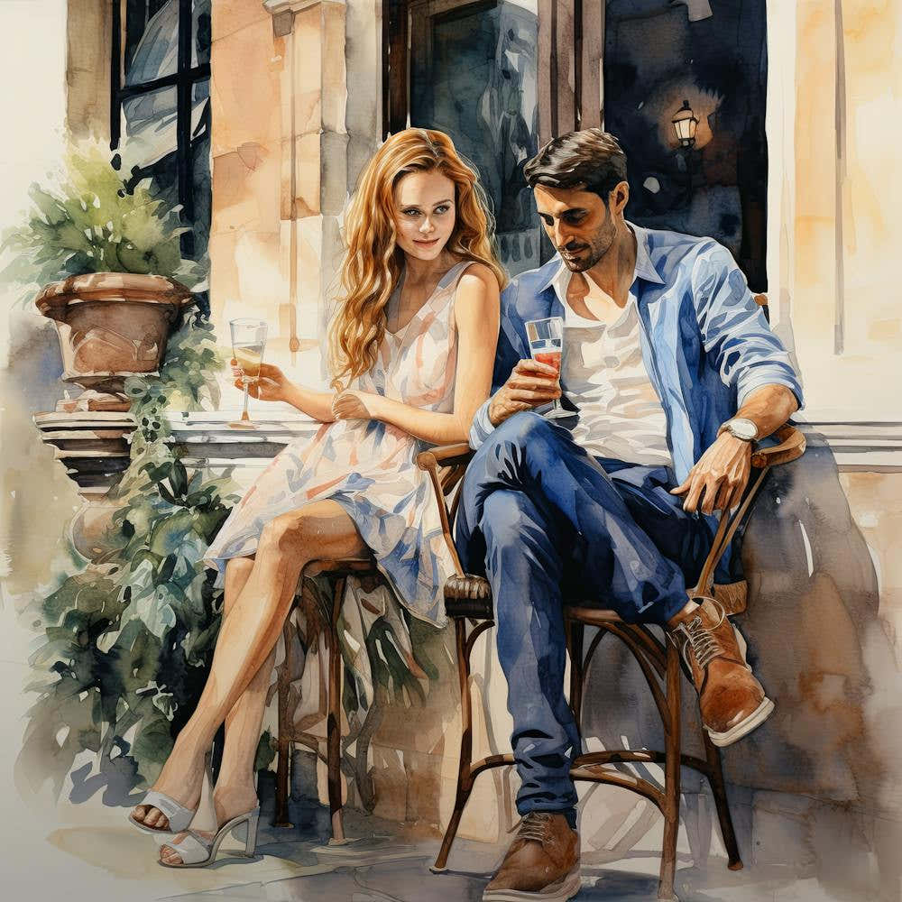 Savoring Serenity: Summer Sips and Love in the European Sun