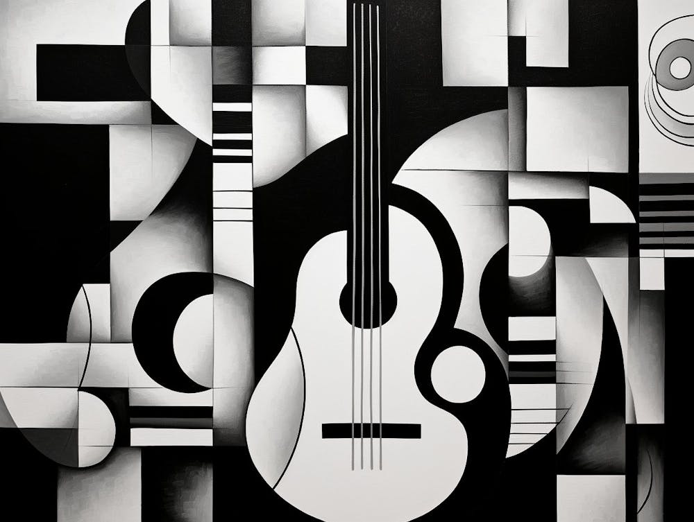 Music Abstract Black And White 8