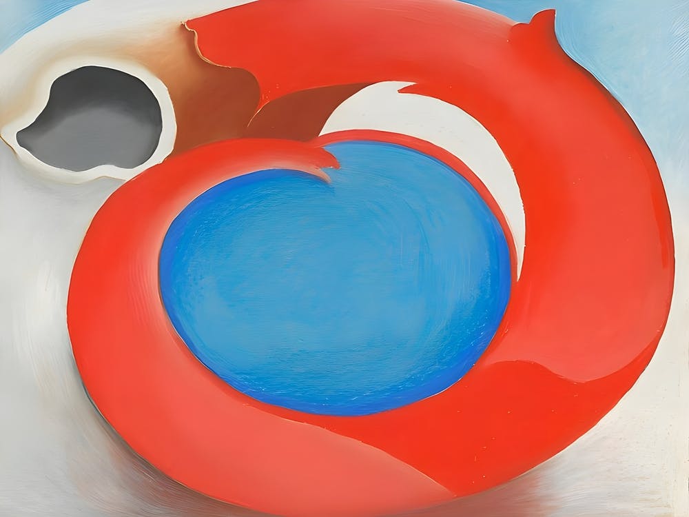 Georgia O'Keeffe - Goat's Horn With Red , 1945