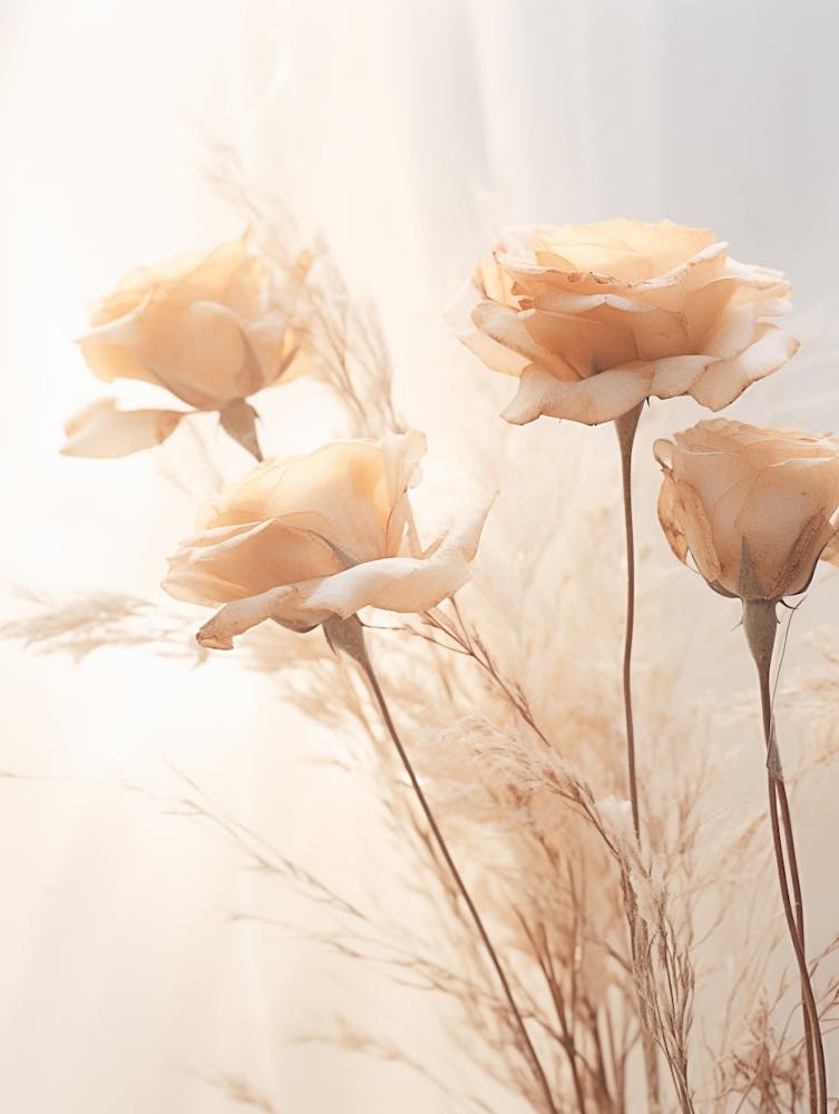 Boho Dried Flowers Rose 12