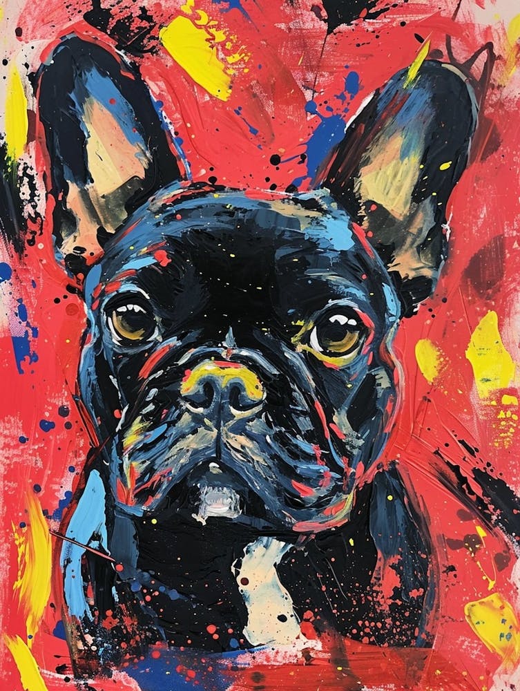 French Bulldog Acrylic Painting 4