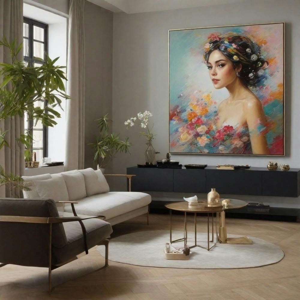 Of A Woman With Flowers