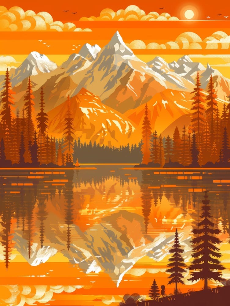 Sonnenuntergang Berglandschaft 4