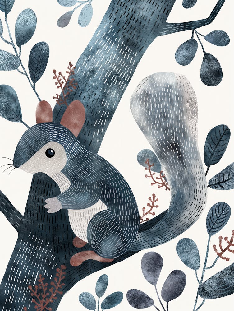 Squirrel On A Tree