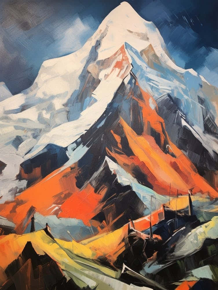 Huascaran Peru 4 Mountain Painting