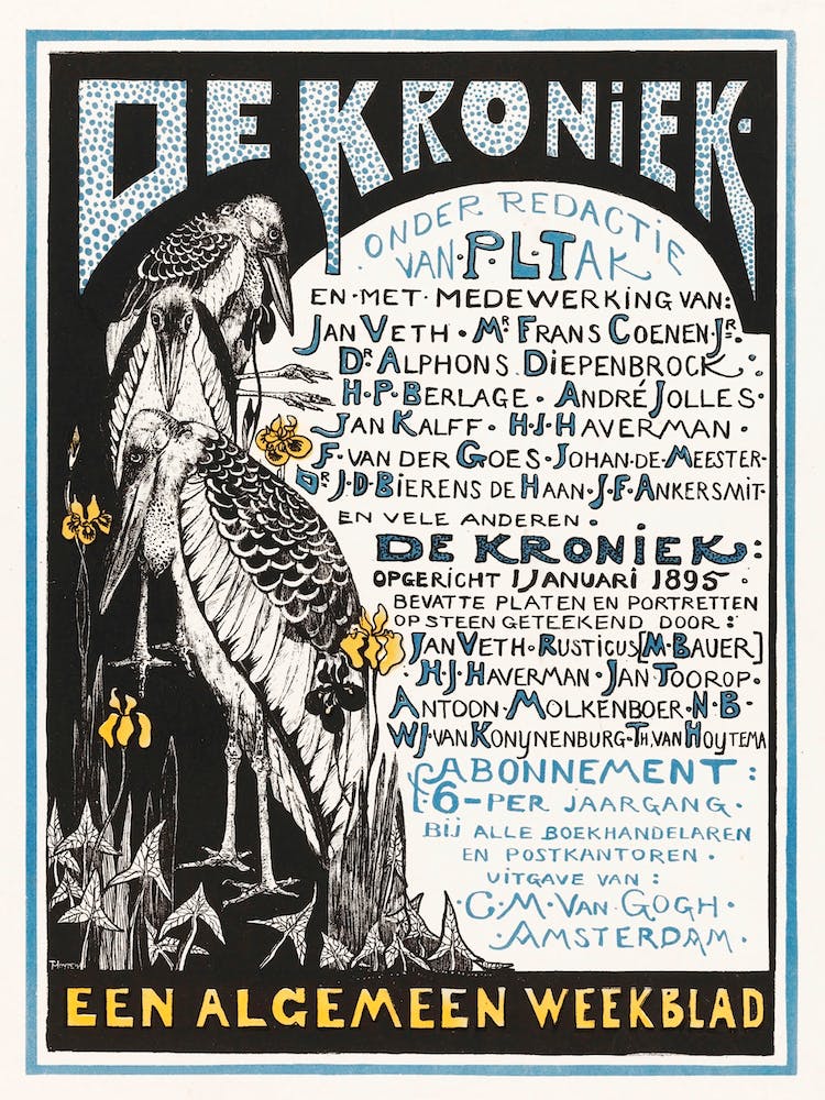 Advertising Card For De Kroniek (1895), Theo Van Hoytema