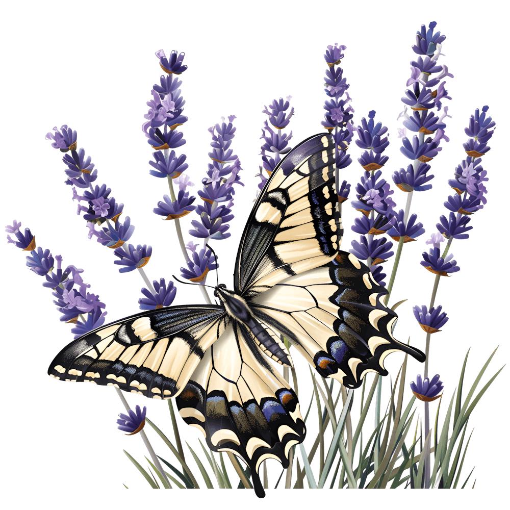 Butterfly On Lavender 3