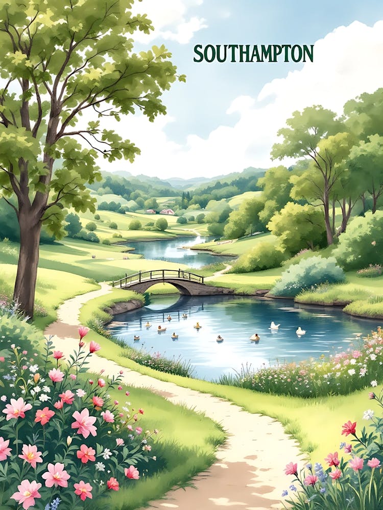 Southampton Retro Vintage Travel V 03