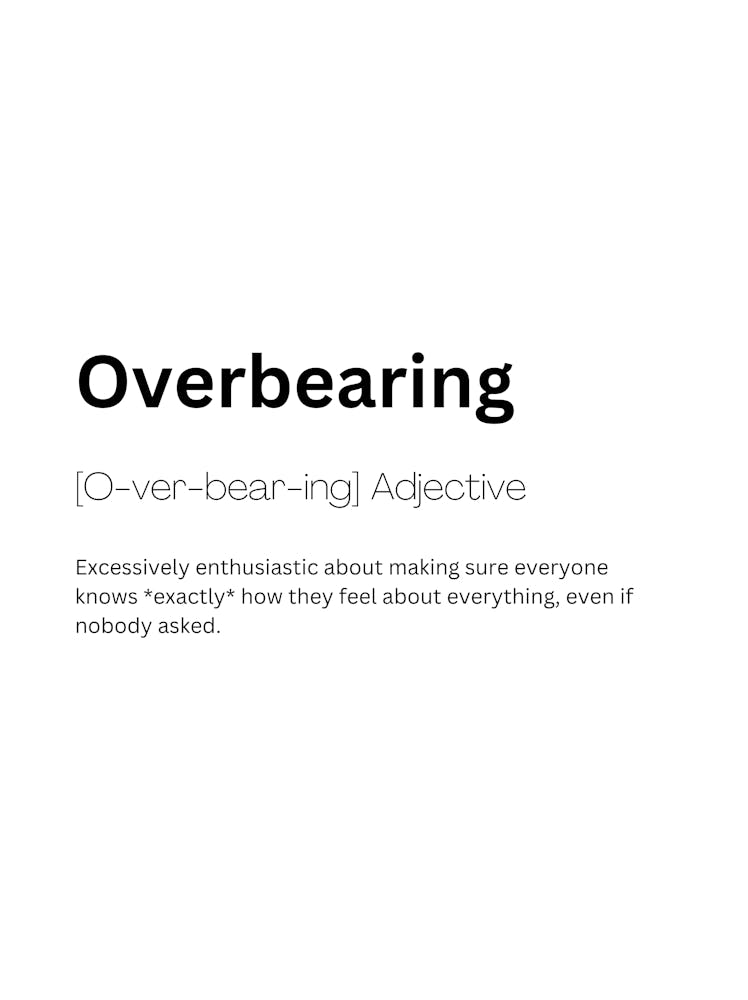 Overbearing Definition Meaning