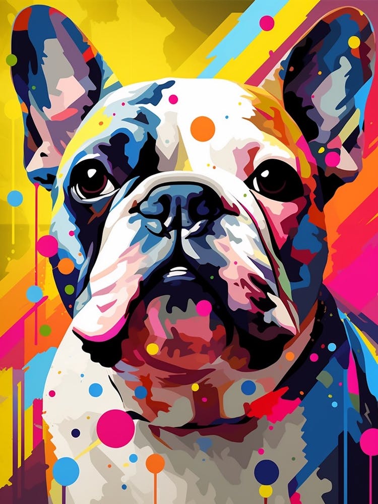 French Bulldog Pop Art Paint 2