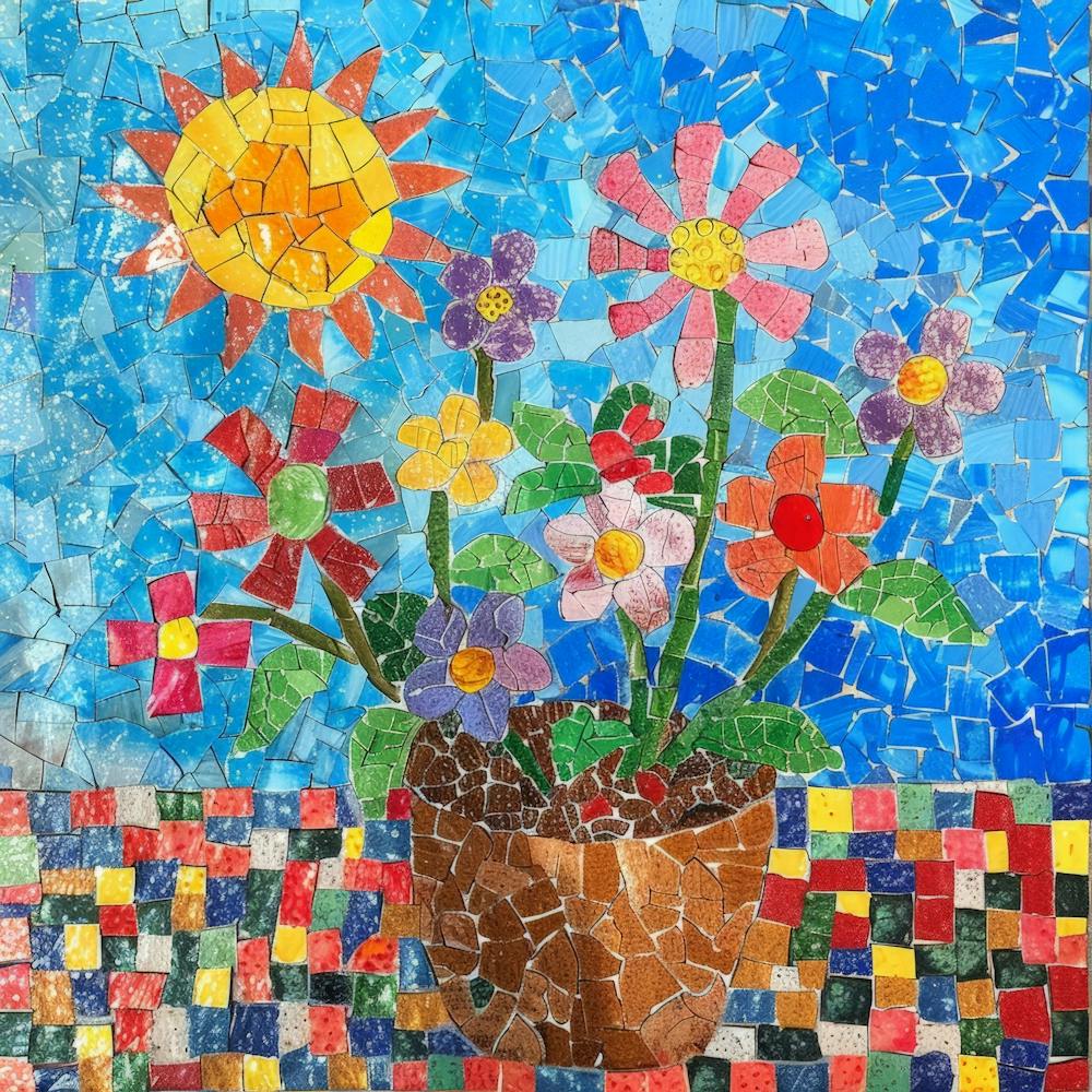 Mosaic Flower Pot