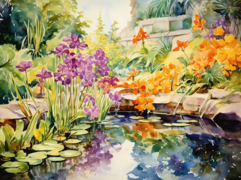 Iris Dans l'Étang