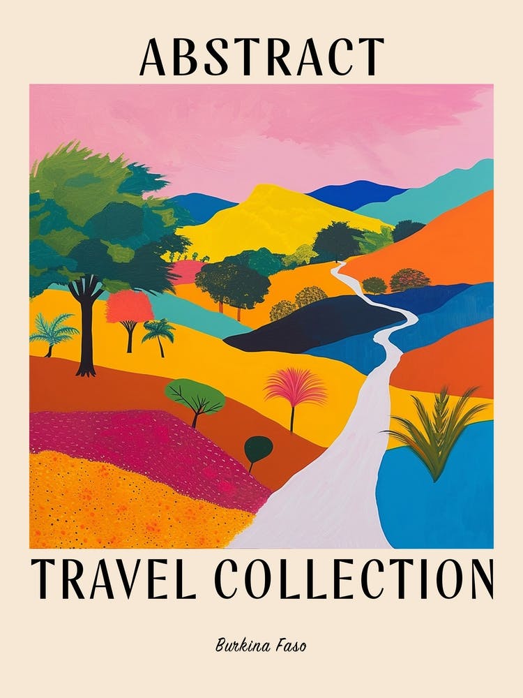 Abstract Travel Collection Poster Burkina Faso 2