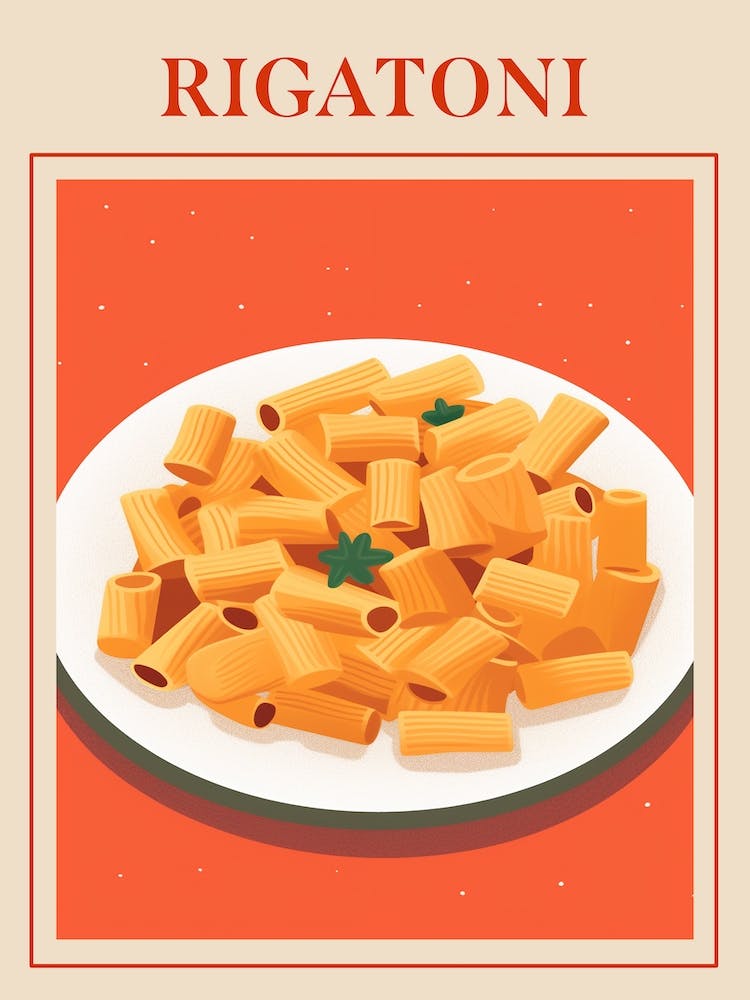 Rigatoni Alla Norma Italian Pasta Poster