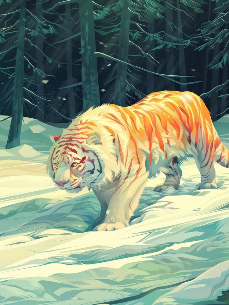 Tiger In The Snow