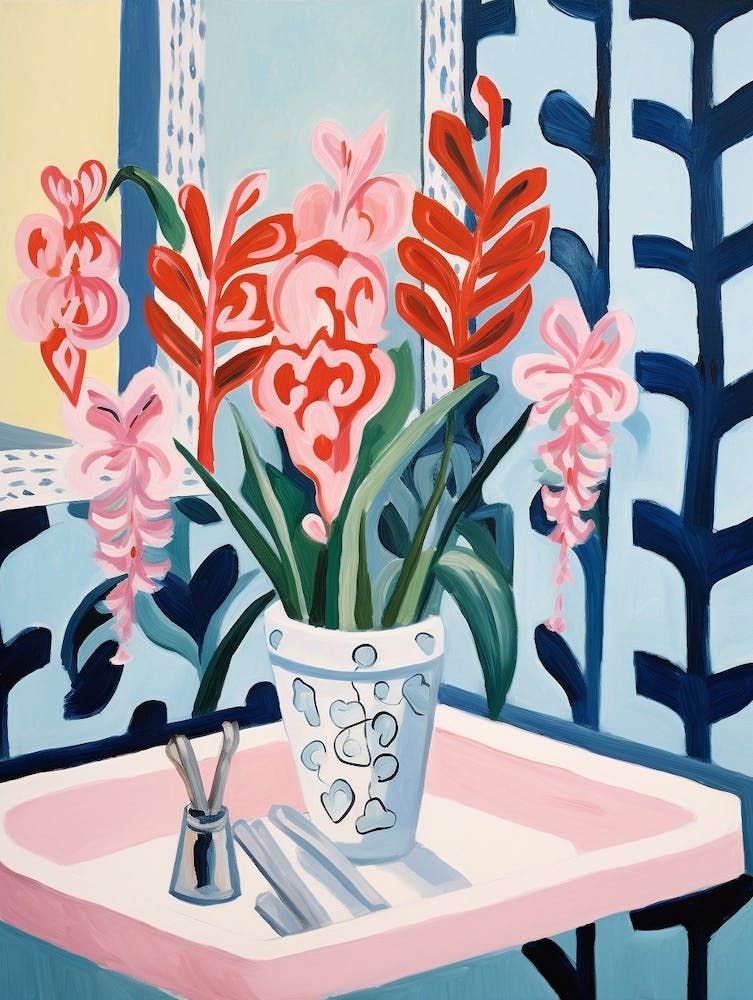 Un Vase Avec Cœur de Marie, Bouquet de Fleurs 4