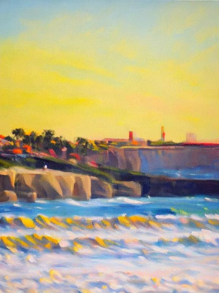 La Jolla Cove, San Diego, California Bright Abstract