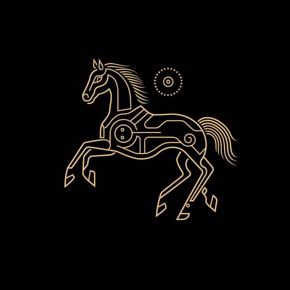 Horse With Gears