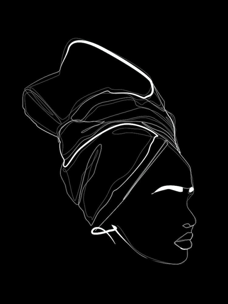 Portrait Of A black woman with headwrap 1