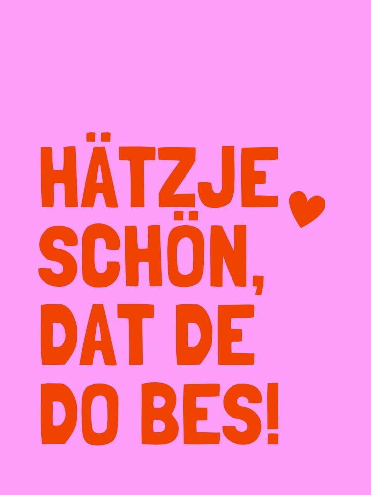 Hätzje, willkommen pink