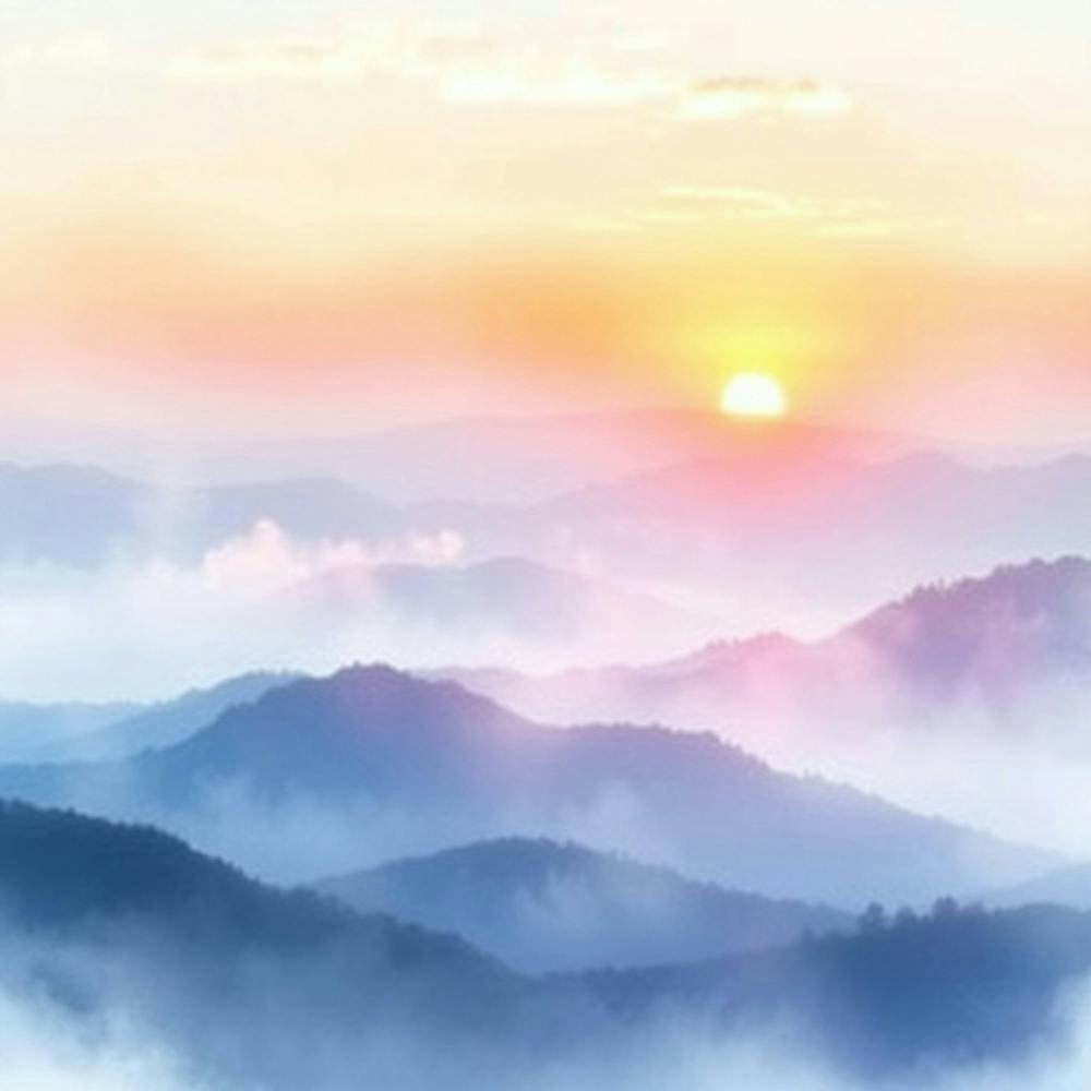 Sunrise In The Mountains