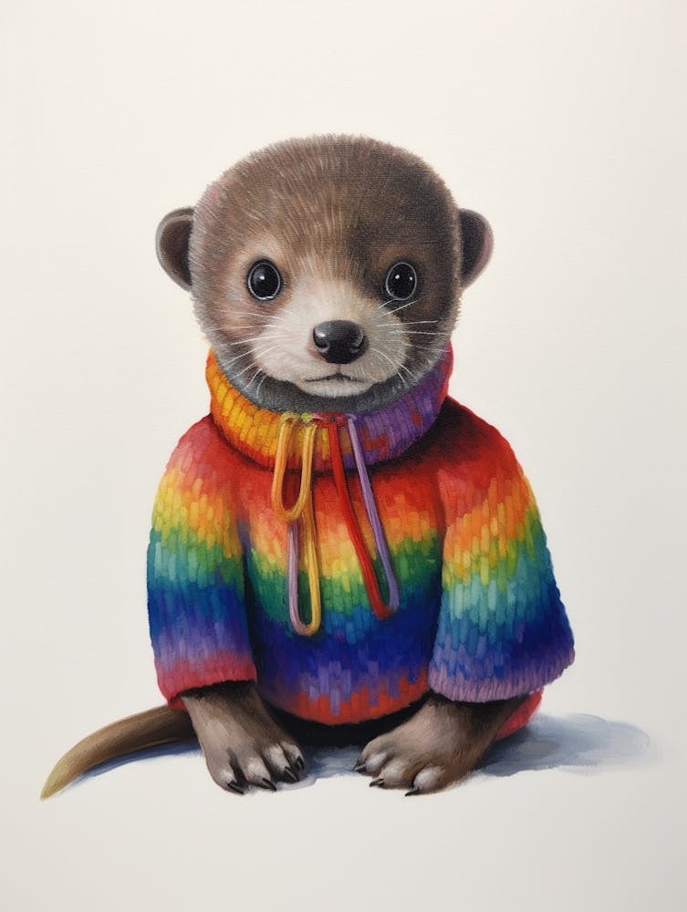 Baby Tier mit Pullover Otter 2