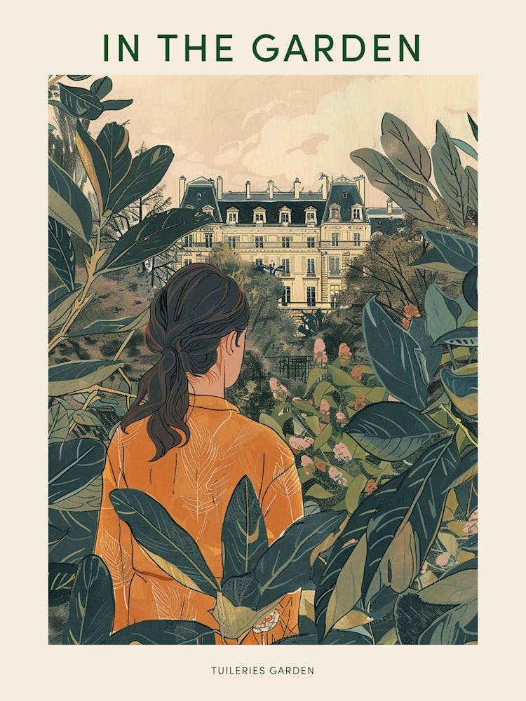 Dans Le Jardin Affiche Jardin des Tuileries France 1