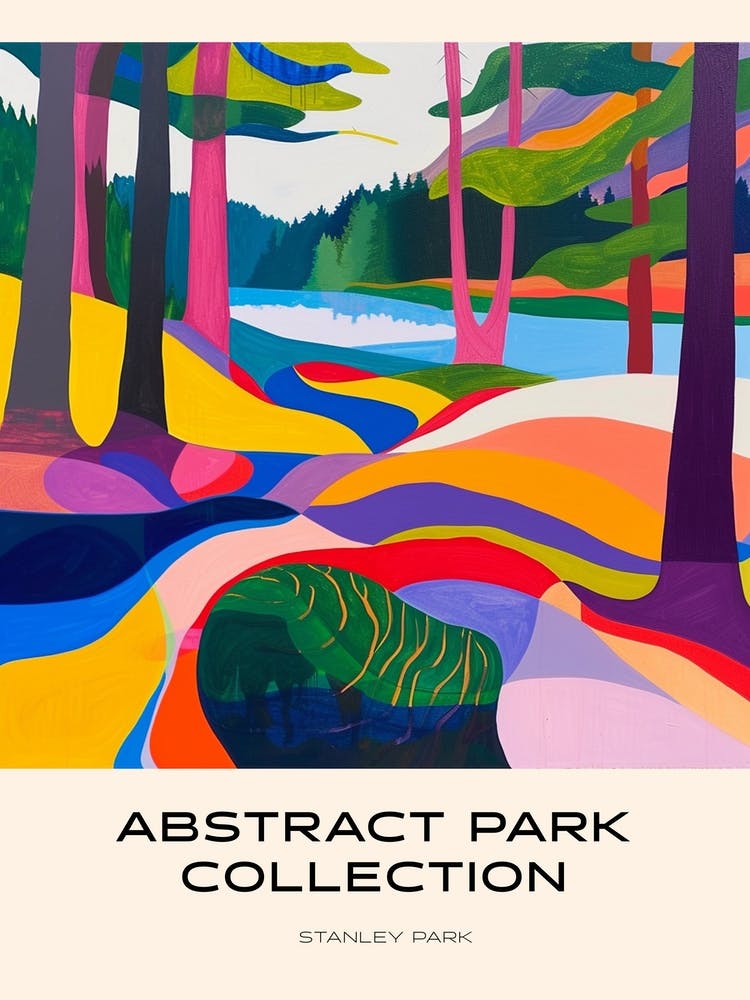 Abstrakt Park Sammlung Poster Stanley Park Vancouver Kanada 1