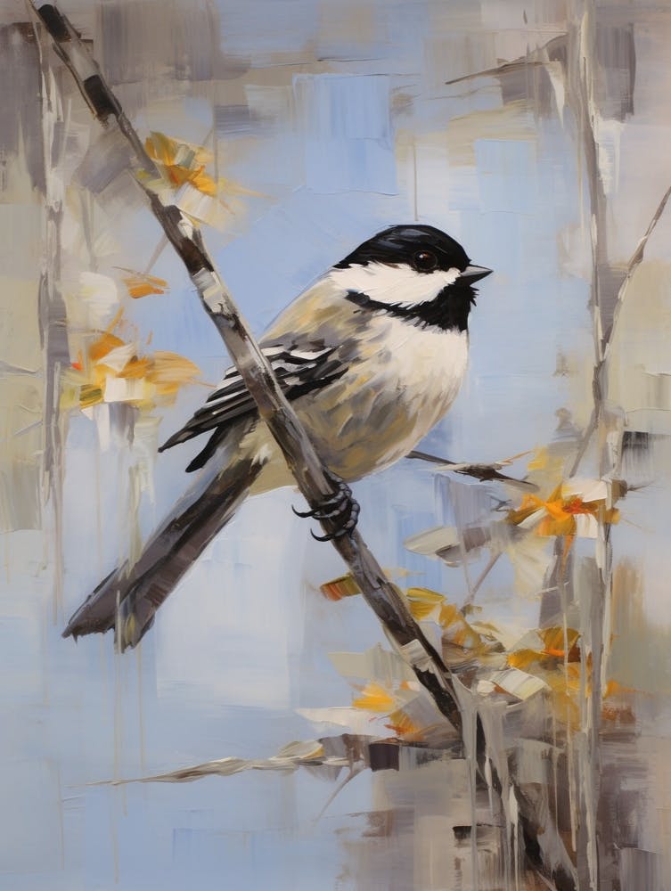 Bird Painting Carolina Chickadee 3