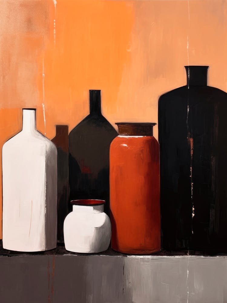 Still Life With Big Bottles