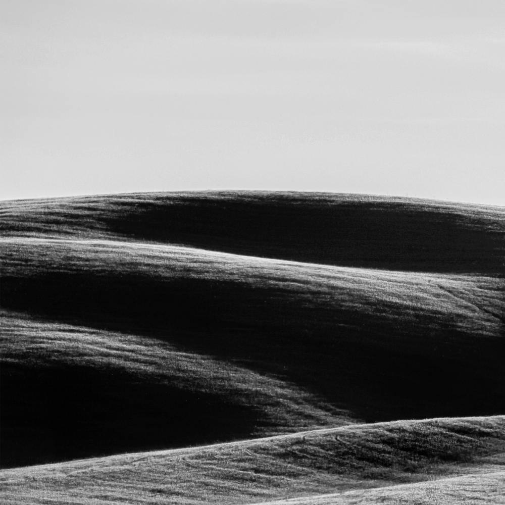 Italy Tuscany Rolling Hills 1of3 Bw Square