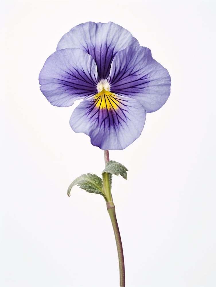 Pressed Wildflower Botanical Art Common Blue Violet Viola 2
