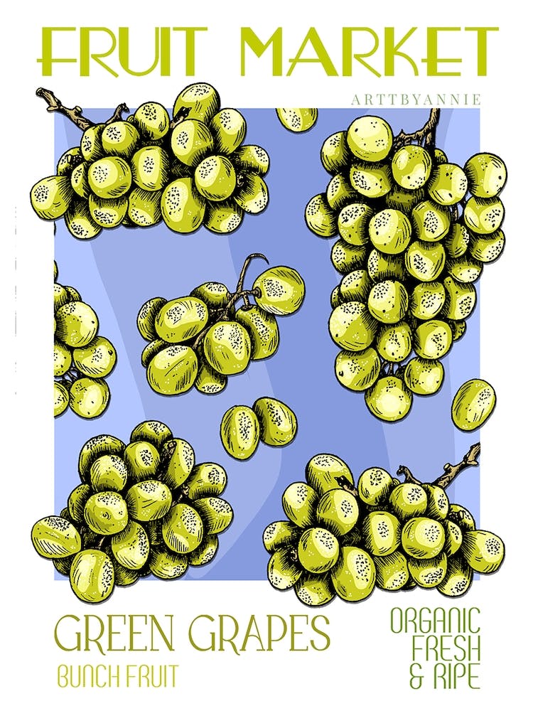 Green Grapes Fruit Market