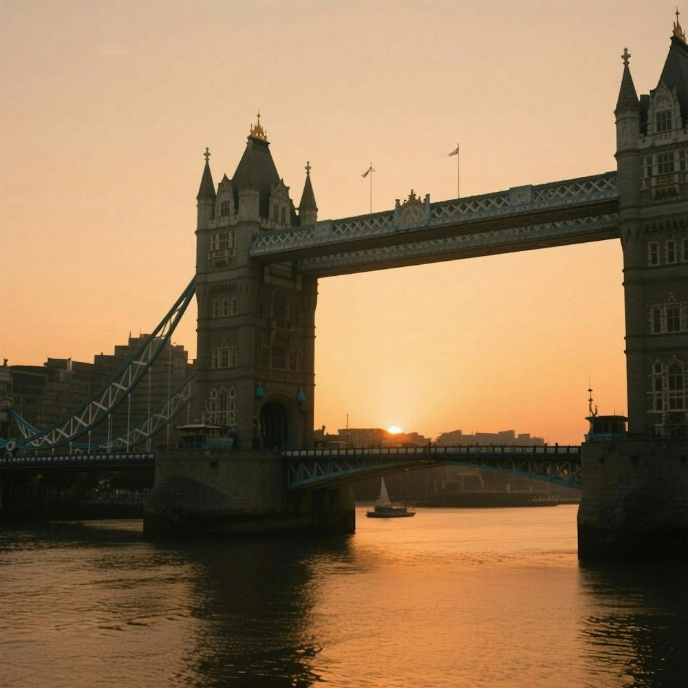 Tower Bridge bei Sonnenuntergang