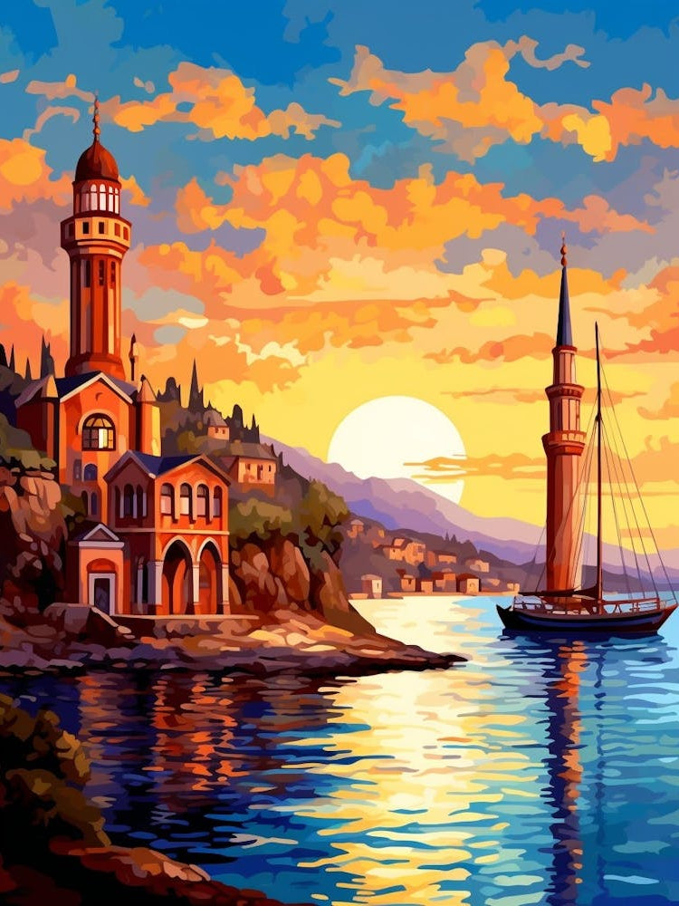 Ortaky Mosque Pixel Art 10