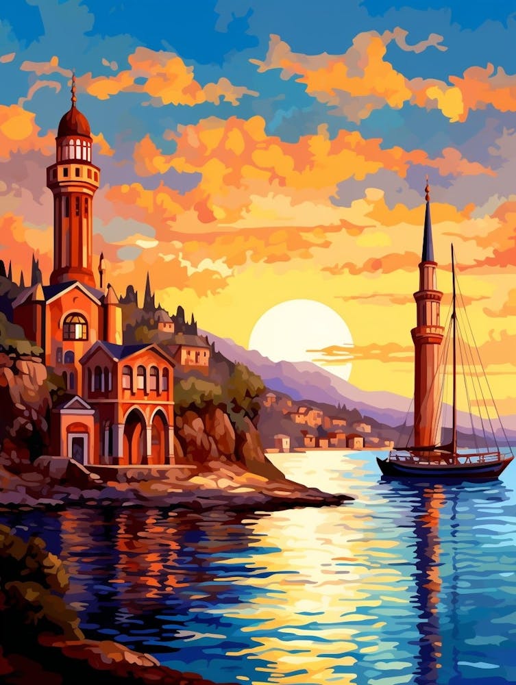 Ortaky Mosque Pixel Art 10