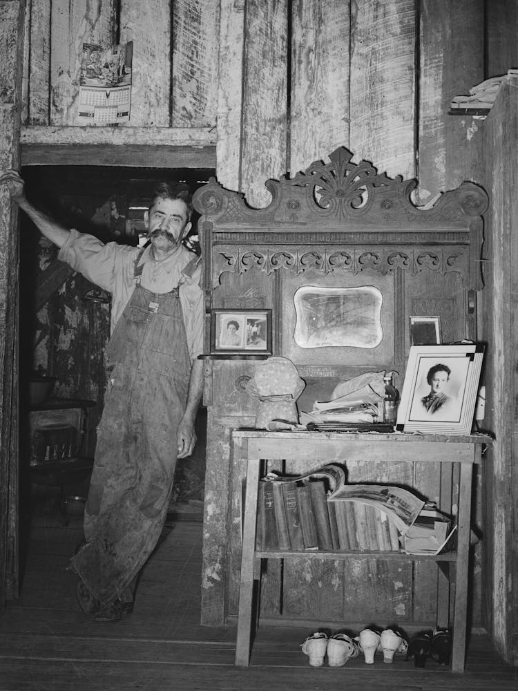 W E Smith, Farmer Near Morganza, Louisiana, In His Home By Russell Lee