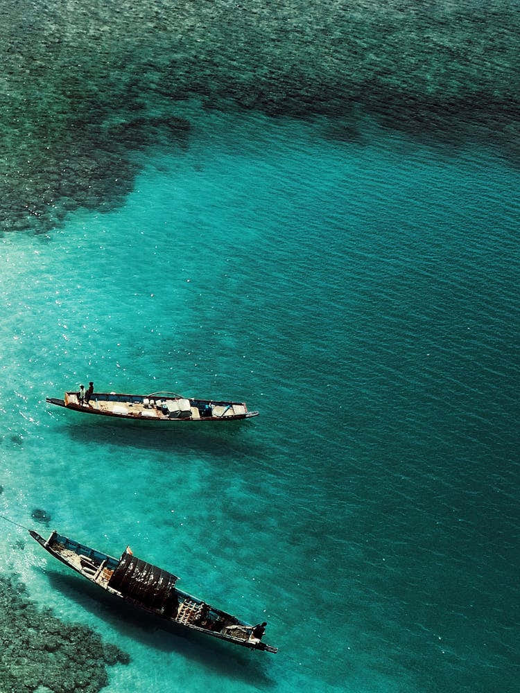 Small Fishing Boats In The Ocean