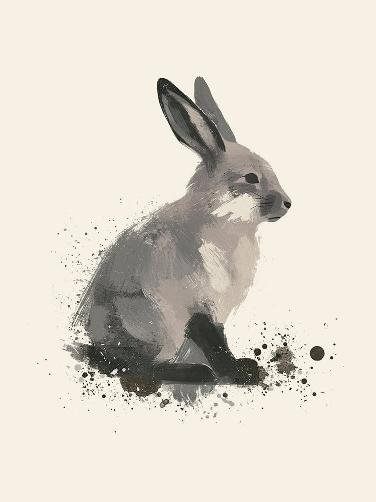 Silver Fox Rabbit Nursery Illustration 1