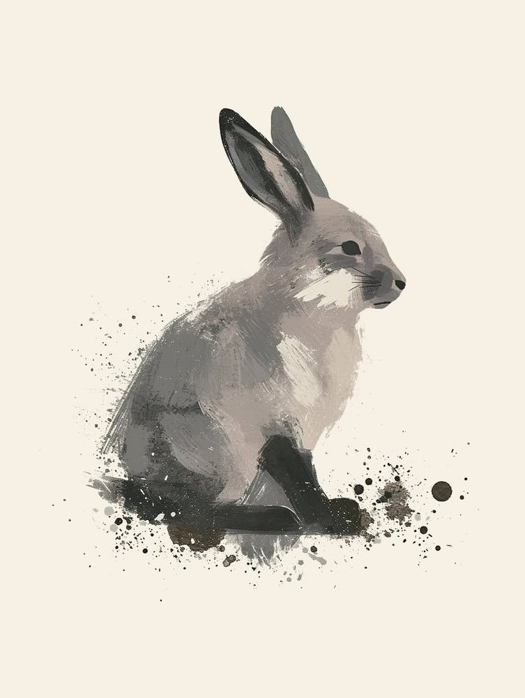 Silver Fox Rabbit Nursery Illustration 1