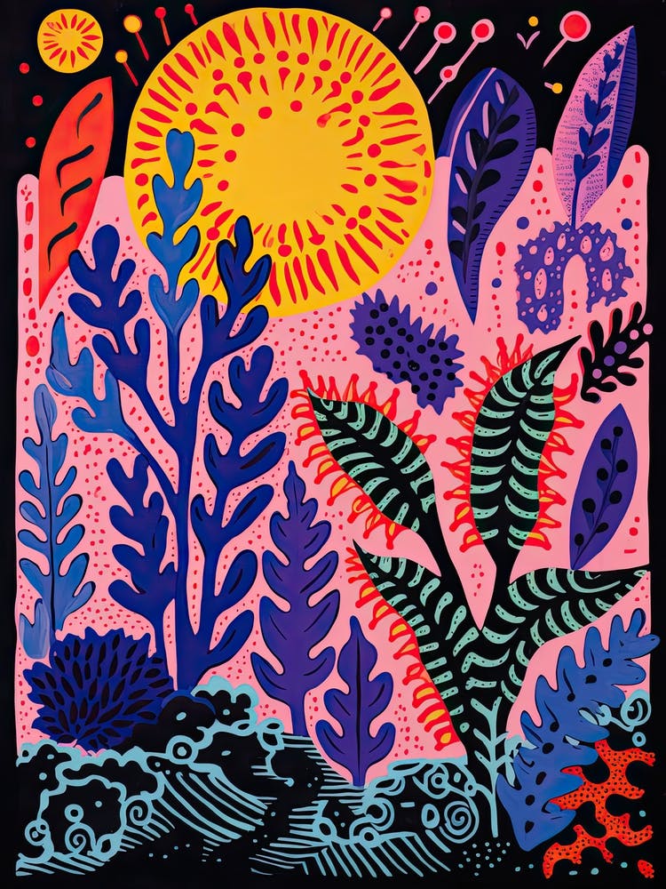 Colourful Botanical Risograph Style 28