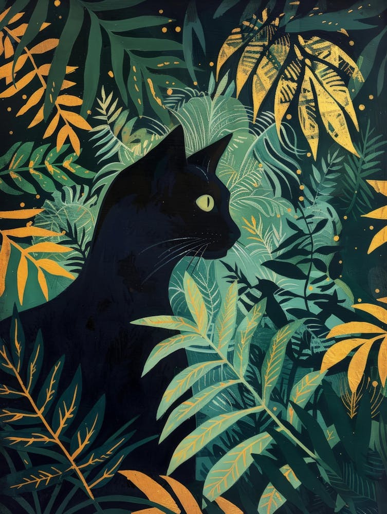 Black Cat In The Jungle 8