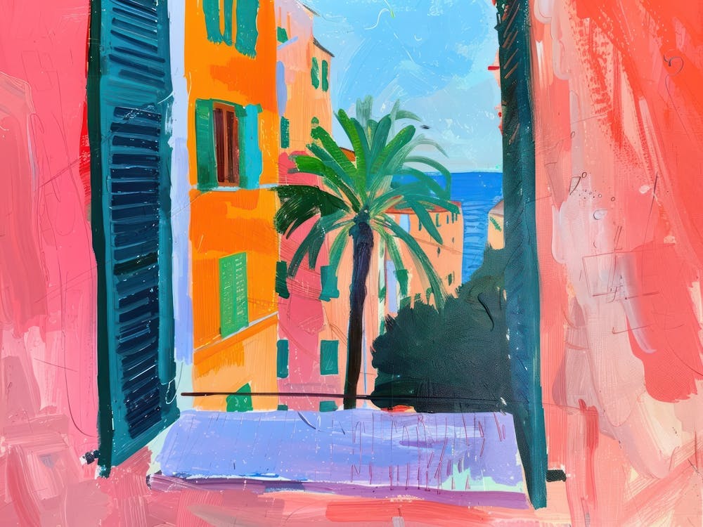 Genoa From The Window View Painting 2