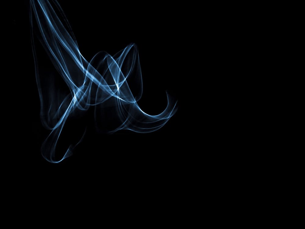 Glowing Abstract Curved Light Blue And White Lines 3