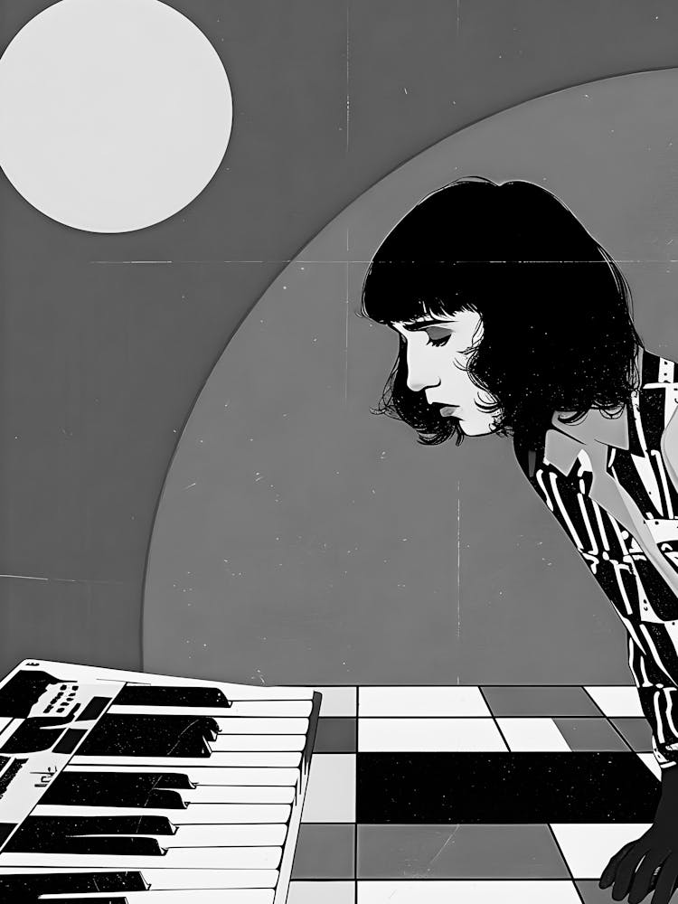 Woman Playing A Piano