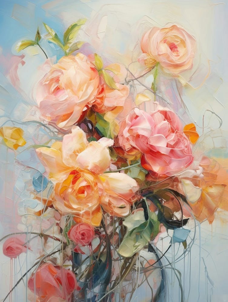 Abstract Flower Painting Rose 3