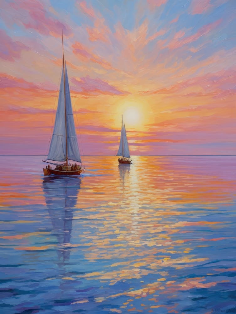 Sailboats At Sunset 17