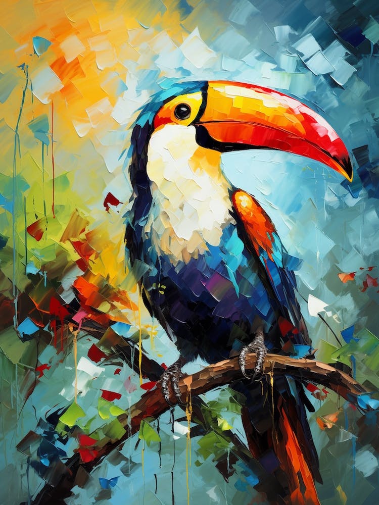 Colourful Watercolour Toucan 1
