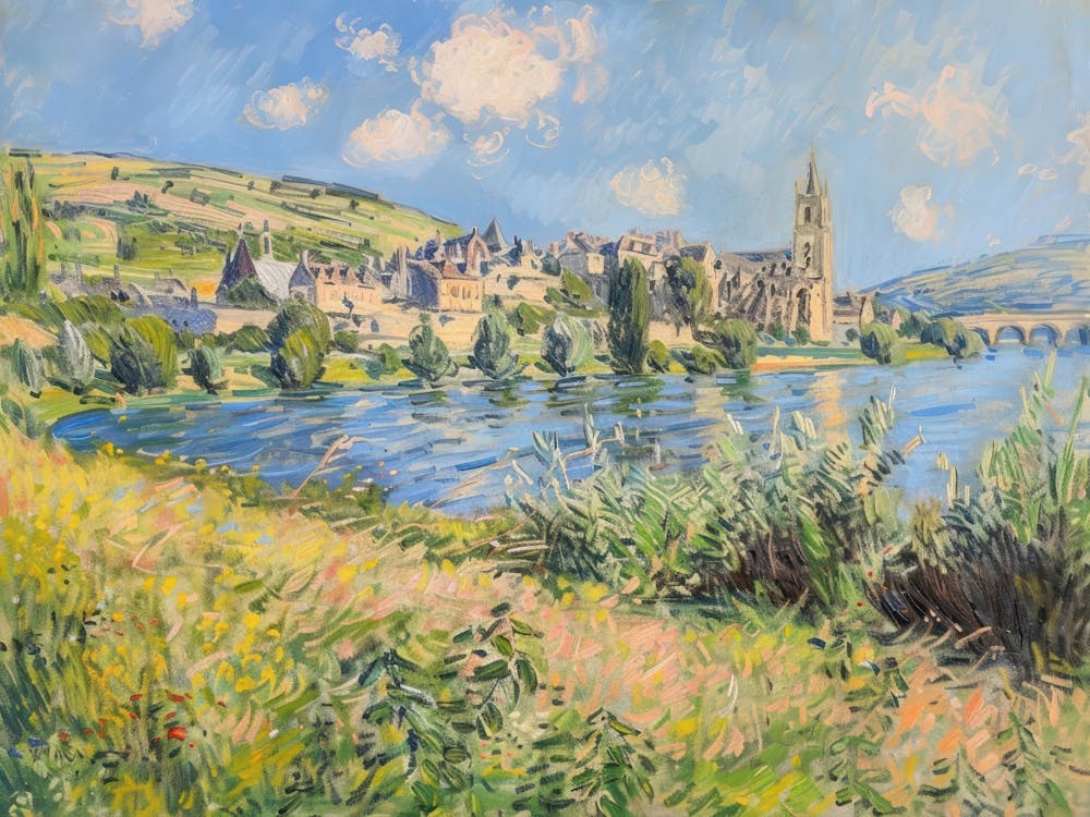 Reflections Of Tranquility Painting Inspired By Paul Cezanne